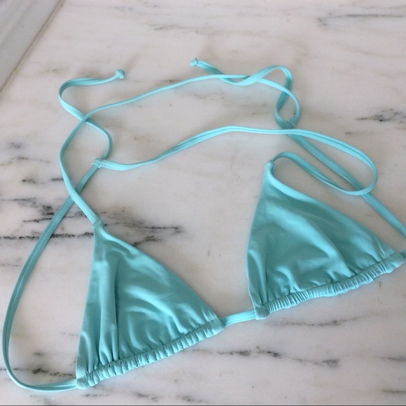 aqua blue bikini top